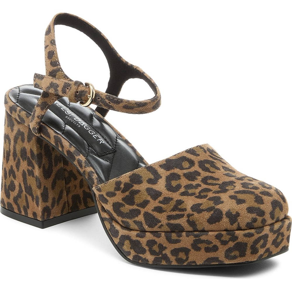Anthropologie Platform Leopard Print Block Heel Women's Shoes